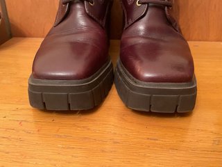 UTERQÜE - botines tacón piel Burdeos 39
