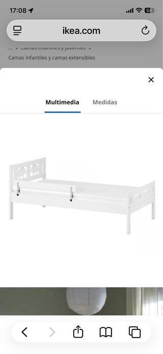 Cama infantil IKEA Kritter blanca