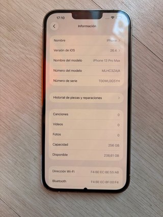 iPhone 13 Pro Max Blanco 290euro