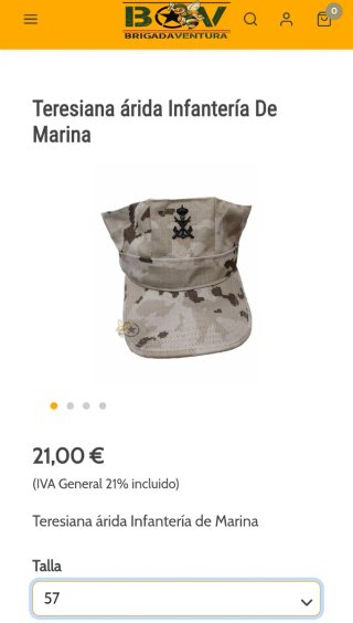 Gorra talla 57