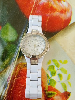 Orologio Guess donna bianco e argento