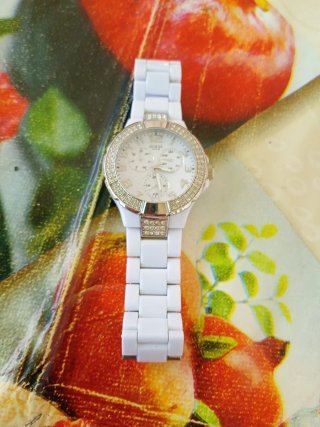 Orologio Guess donna bianco e argento