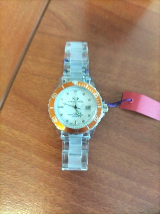Reloj NP Collection Unisex Nuevo Naranja Blanco