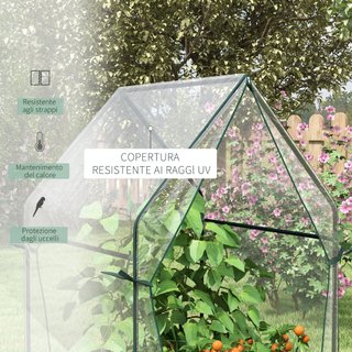 Mini Serra da Giardino con 2 Porte Avvolgibili