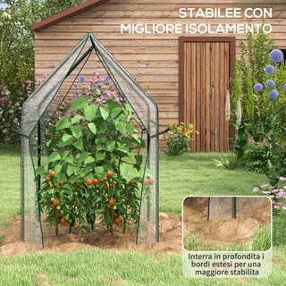 Mini Serra da Giardino con 2 Porte Avvolgibili