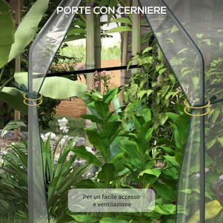 Mini Serra da Giardino con 2 Porte Avvolgibili