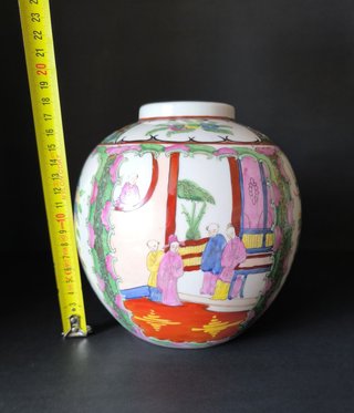Pote 18cm Figuras Orientais Porcelana China