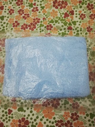 Set Asciugamani Nadine 1+1 Cotone Azzurro Pizzo