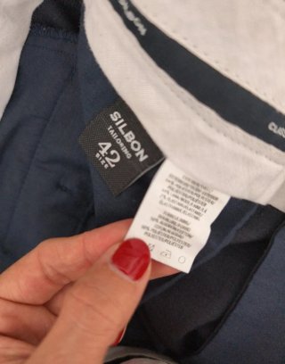 Pantalón traje Silbón azul marino T42