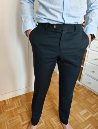 Pantalón traje Silbon T42 azul marino nuevo