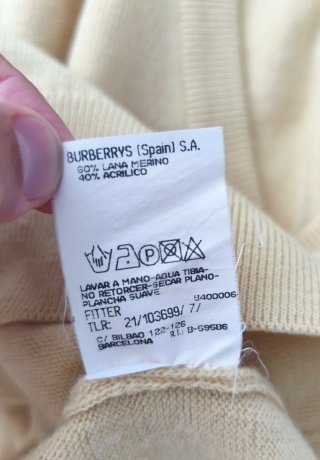 Chaleco Burberrys amarillo vintage lana merino