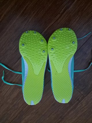 Zapatillas KIPRUN Tacos Atletismo Verde/Azul