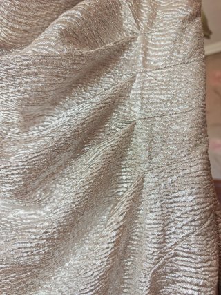 Vestido fiesta asimétrico oro plata Talla S