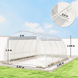 Serra a Tunnel 3x4x2 m con Porte Avvolgibili