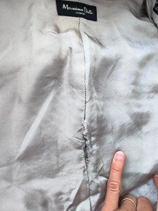 Massimo Dutti Chaqueta Lana Cuadros