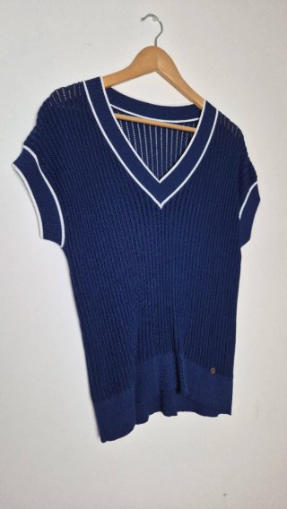 Camisola de Malha Azul Mulher