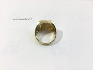 sello oro 18k con circonita
