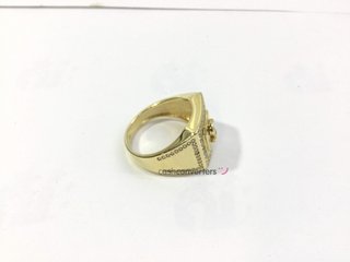 sello oro 18k con circonita