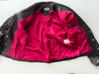 Chaqueta cuero tachuelas vintage 80s