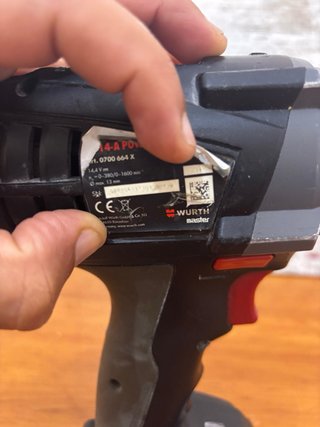 Taladro Würth 14,4 V con Batería