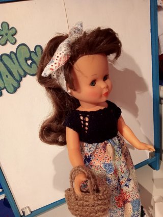 Vestido Nancy floral con bolso y diadema