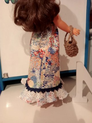 Vestido Nancy floral con bolso y diadema