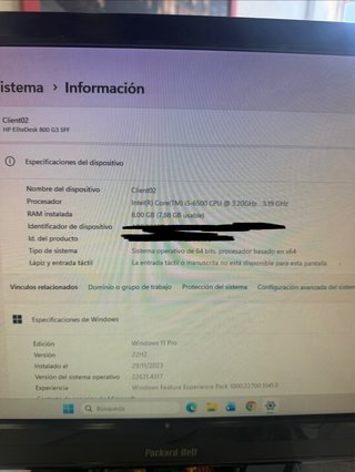 Pc completo con Windows 11 Pro