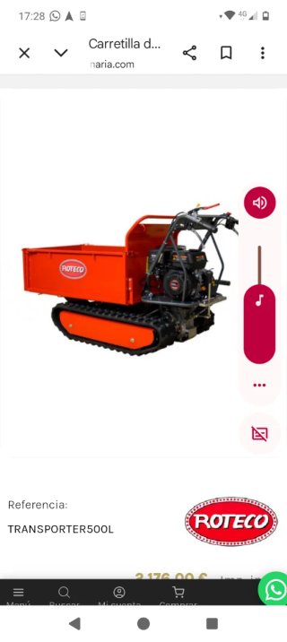 Carretilla oruga 500L ROTECO