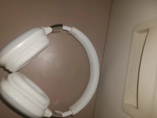 Auriculares blancos diadema