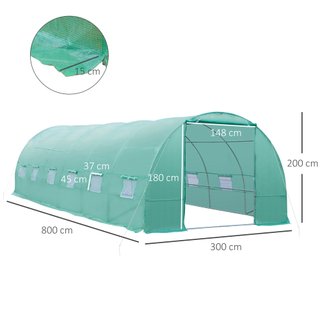 Serra da Giardino con Porta Avvolgibile  8×3×2m