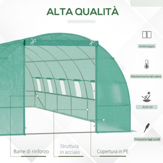 Serra da Giardino con Porta Avvolgibile  8×3×2m