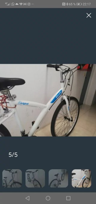 Bicicleta Paseo Blanca B'Twin Original