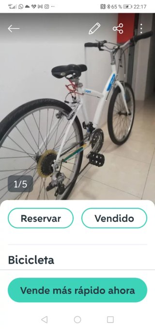 Bicicleta Paseo Blanca B'Twin Original