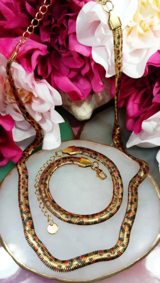 Conjunto Acero Inoxidable Leopardo