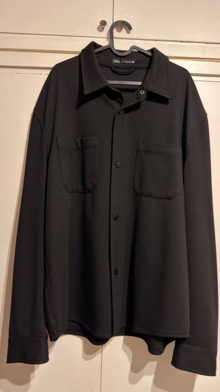 Sobrecamisa Zara Negra Hombre Talla M