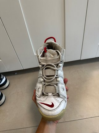 Nike Air More Uptempo Blancas Rojas