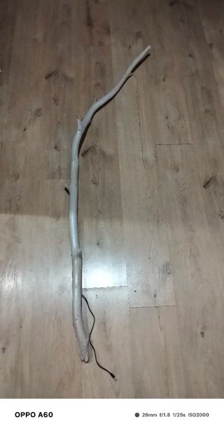 Lámpara de pared rama natural con luz LED
