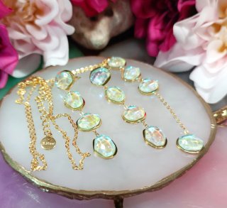 Conjunto Collar y Pendientes Irisdiscentes S.Steel