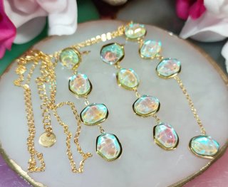 Conjunto Collar y Pendientes Irisdiscentes S.Steel