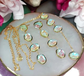 Conjunto Collar y Pendientes Irisdiscentes S.Steel
