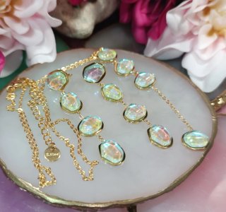 Conjunto Collar y Pendientes Irisdiscentes S.Steel