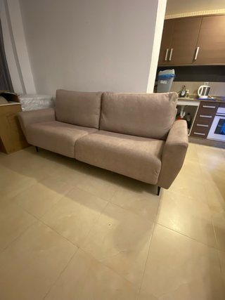 Sofá beige de tela
