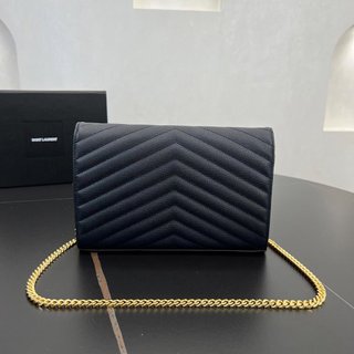 Bolso Yves Saint Laurent (YSL) Negro y dorado