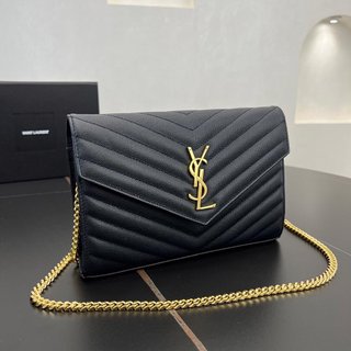 Bolso Yves Saint Laurent (YSL) Negro y dorado