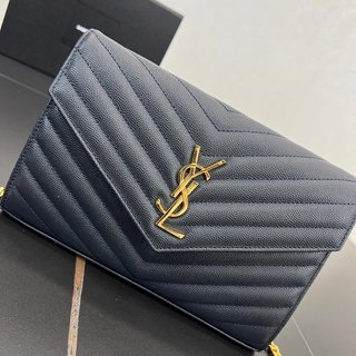 Bolso Yves Saint Laurent (YSL) Negro y dorado