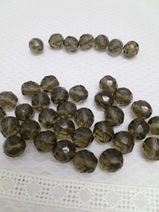 37 Bolas Cristal Facetado Verde
