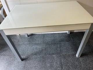 Mesa de cocina cristal templado 6 personas