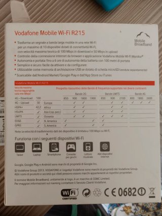 Vodafone R215 Mobile Wi-Fi 4G Router