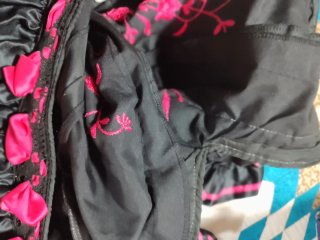 Traje Flamenca Negro y Fucsia Talla L