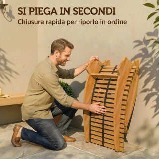 Set di 2 Sdraio a Dondolo Pieghevoli e Ergonomiche
